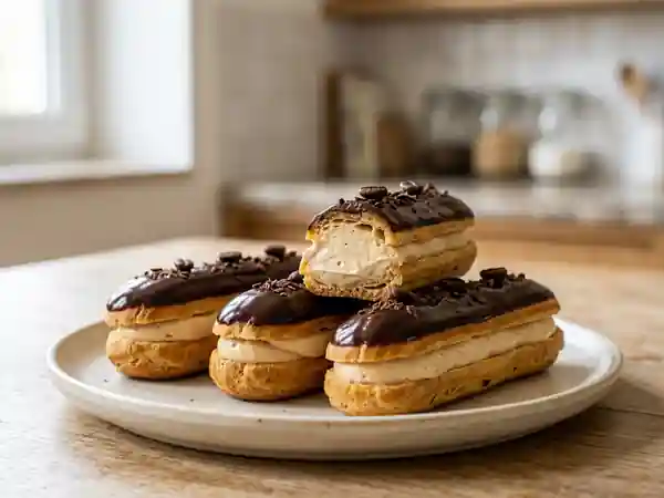 Éclairs au café fondants et crème aérienne - Photo de présentation