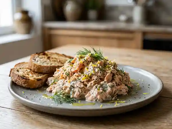 Effiloché de saumon onctueux au citron et aneth - Photo de présentation