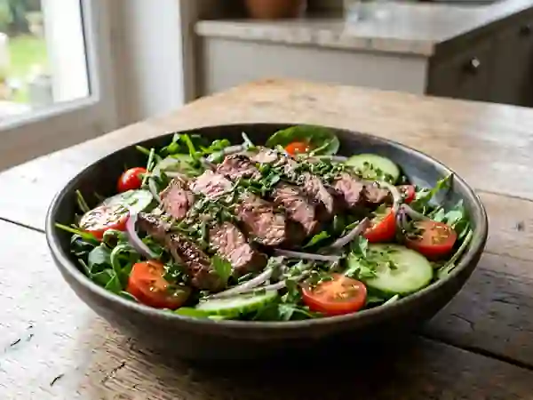 Émincé de bœuf tendre aux herbes fraîches - Photo de présentation