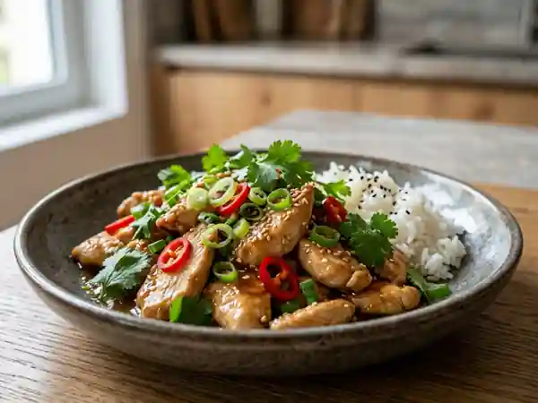 Émincé de Poulet Thaï aux Saveurs Exquises - Photo de présentation