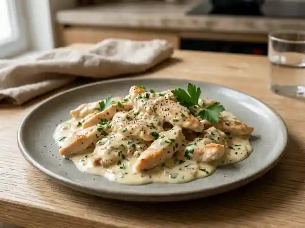 Émincé de volaille au gorgonzola fondant - Photo de présentation