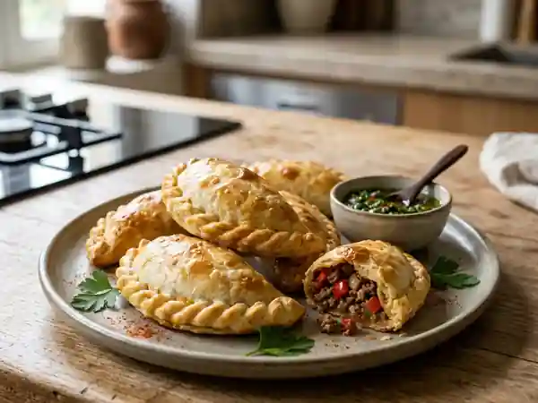 Empanadas au bœuf épicé et poivrons fondants - Photo de présentation