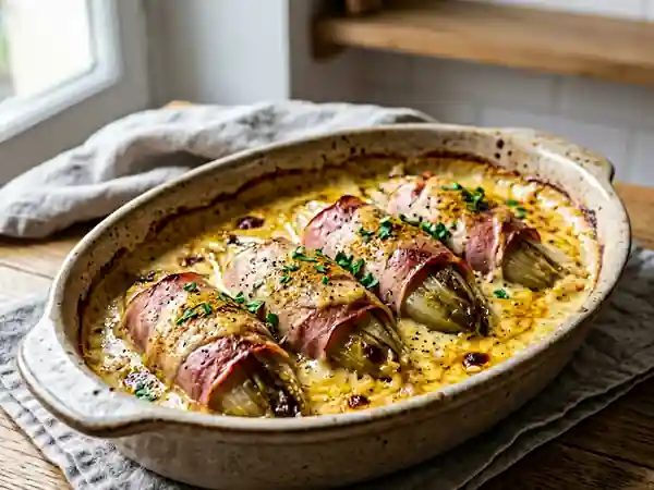 Endives au jambon fondantes et légères - Photo de présentation
