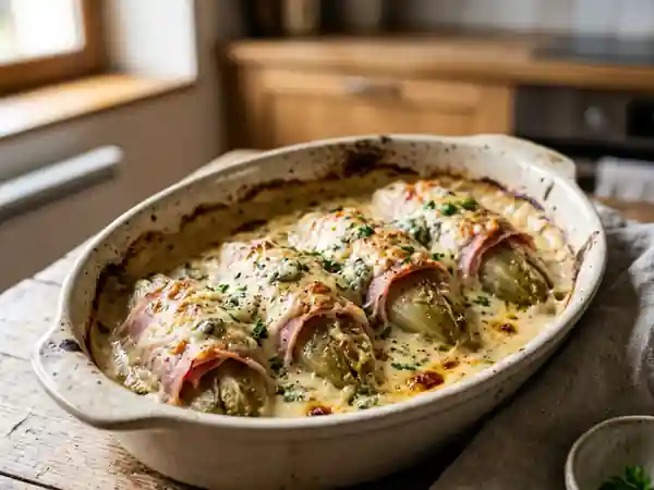 Endives au jambon sauce Roquefort : recette gourmande et facile - Photo de présentation