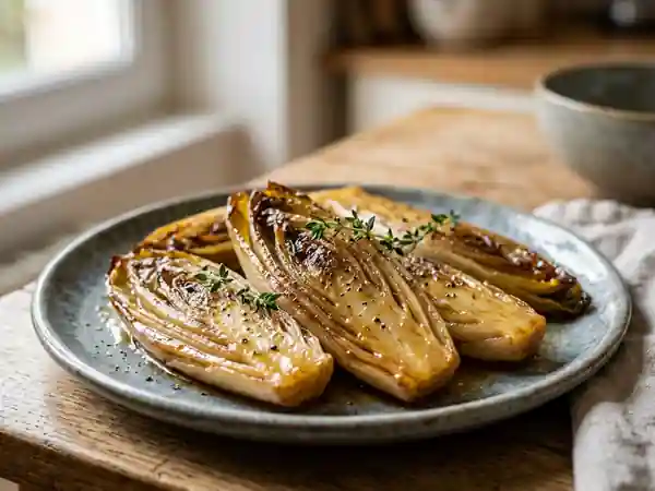 Endives braisées fondantes à la poêle : recette facile et rapide - Photo de présentation