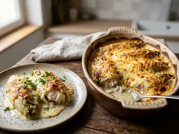 Endives gratinées au poisson : recette facile et savoureuse - Photo de présentation