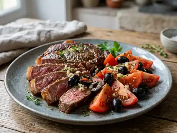 Entrecôte grillée à la niçoise : recette savoureuse et authentique - Photo de présentation