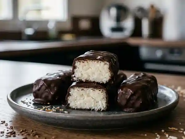 Bouchées Fondantes Coco et Chocolat Noir - Photo de présentation