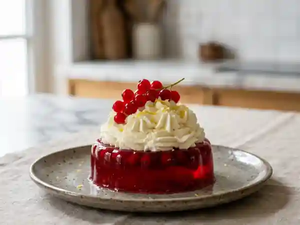 Nuage acidulé aux groseilles et chantilly - Photo de présentation