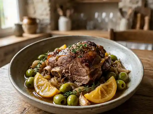 Épaule d'agneau fondante aux citrons confits - Photo de présentation