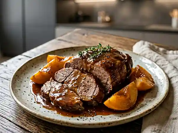 Épaule de veau fondante aux coings confits - Photo de présentation