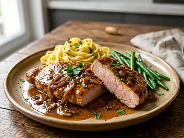 Escalope de Veau au Marsala, Crème et Fondant - Photo de présentation