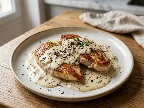 Escalopes de dinde à la crème de truffes - Photo de présentation