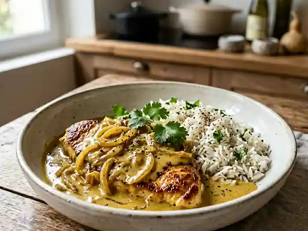 Dinde au Curry et Muscadet Crémeux - Photo de présentation
