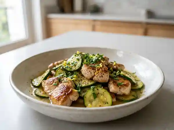 Dinde au Citron et Courgettes Fondantes - Photo de présentation