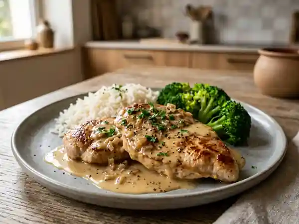 Escalopes de dinde crémées au rhum ambré - Photo de présentation
