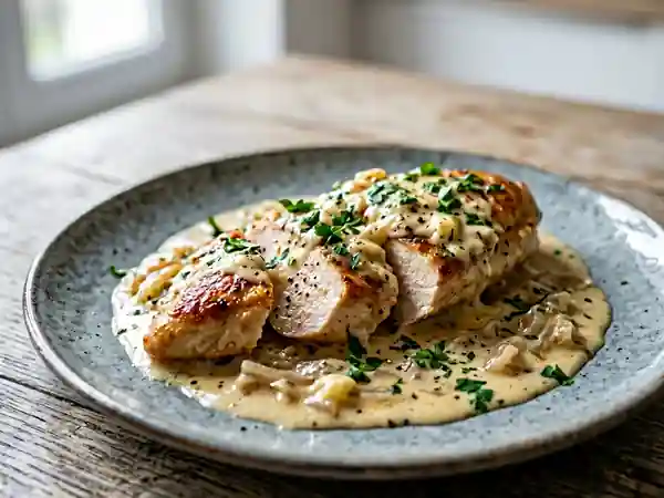 Escalopes de dinde fondantes au Carré Frais : recette facile et gourmande - Photo de présentation