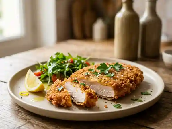 Escalopes de dinde dorées et craquantes - Photo de présentation