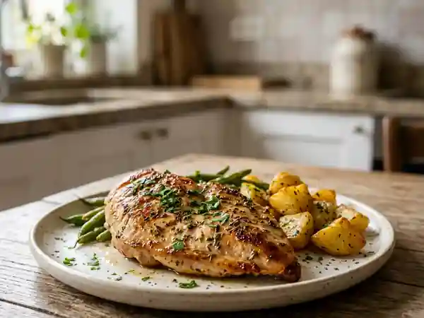 Escalopes de dinde tendres au citron et ail - Photo de présentation