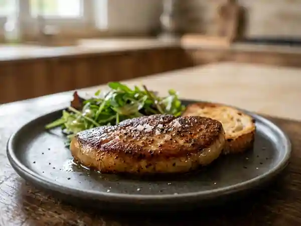 Foie gras poêlé au cacao intense - Photo de présentation