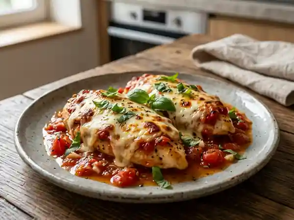 Escalopes de poulet à la pizzaiolo : recette savoureuse et facile - Photo de présentation