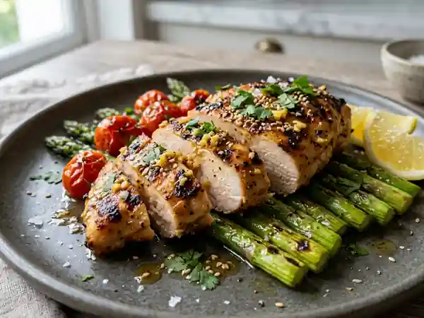 Escalopes de poulet grillées marinées au gingembre : recette savoureuse et facile - Photo de présentation