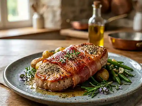 Escalopes de veau au jambon cru et herbes du Sud : recette savoureuse et facile - Photo de présentation