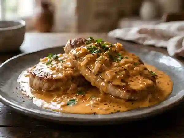 Escalopes de veau, crème onctueuse au paprika - Photo de présentation