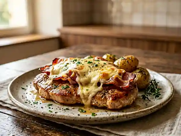 Veau fondant au bacon et emmental coulant - Photo de présentation