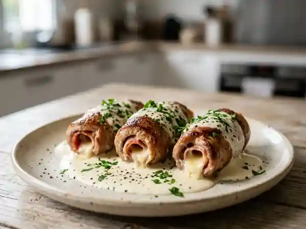 Involtini de veau fondants à la crème - Photo de présentation