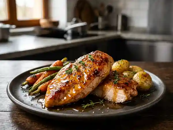 Escalopes de volaille laquées à l'érable - Photo de présentation