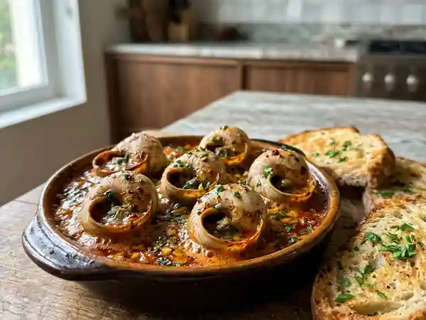 Escargots à la sauce piquante : recette savoureuse et relevée - Photo de présentation