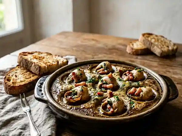 Escargots au Beurre de Bière et Lardons Fumés - Photo de présentation