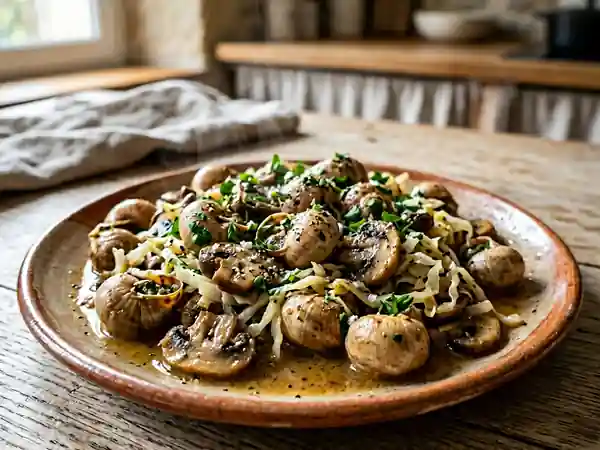 Escargots aux champignons et chou : recette gourmande et savoureuse - Photo de présentation