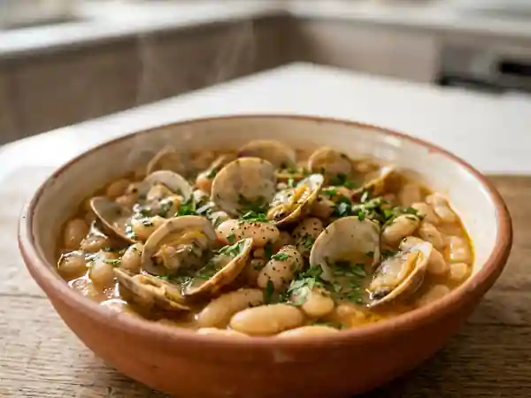 Fabes con Almejas : Haricots Blancs aux Palourdes Savoureux - Photo de présentation