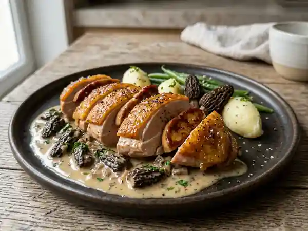 Faisan rôti au Foie Gras et Morilles - Photo de présentation