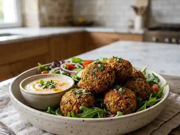 Falafels croustillants aux herbes et cumin - Photo de présentation