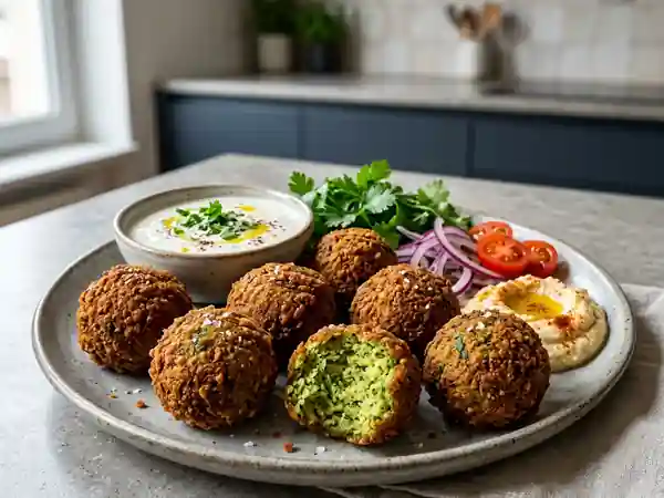 Falafels croustillants au cumin et herbes - Photo de présentation