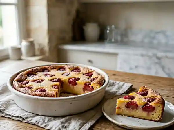 Far aux fraises fondant et vanillé - Photo de présentation