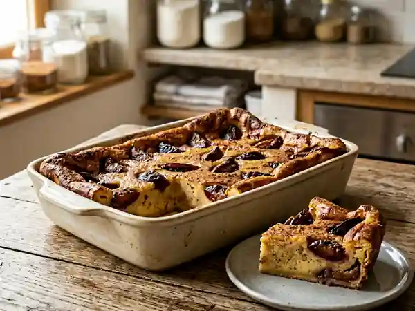 Far aux prunes fondant et cannelle épicée - Photo de présentation