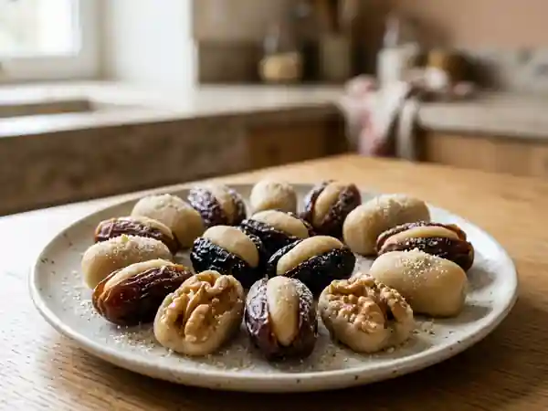 Bouchées fondantes dattes, pruneaux et noix - Photo de présentation