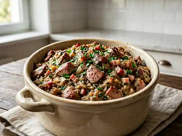 Farce savoureuse au foie et lard pour volailles : recette facile et gourmande - Photo de présentation