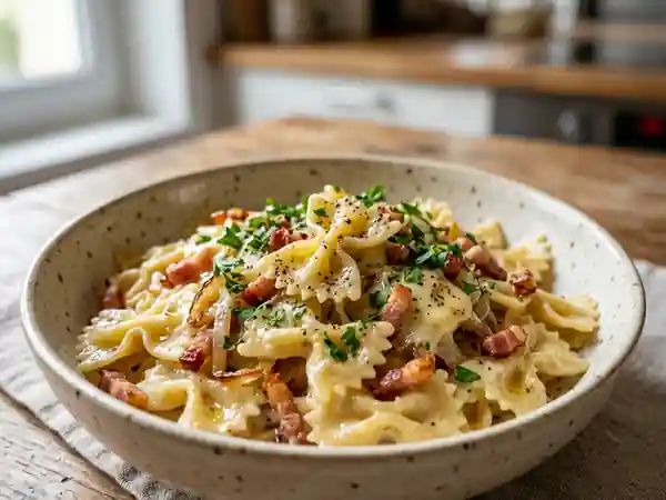 Farfalle à la montagnarde au fromage coulant - Photo de présentation