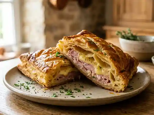 Feuilleté au jambon gourmand et croustillant - Photo de présentation