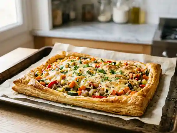 Feuilleté croustillant aux légumes fondants - Photo de présentation