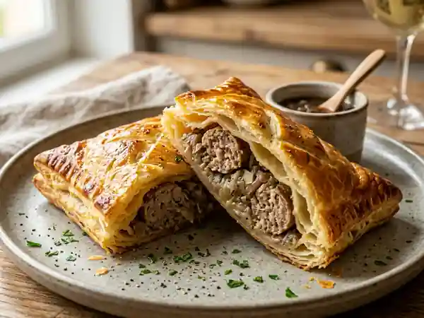 Feuilleté d'Andouillette au Muscadet : Recette Gourmande et Facile - Photo de présentation