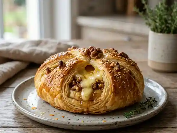 Croustillant de camembert coulant au miel - Photo de présentation