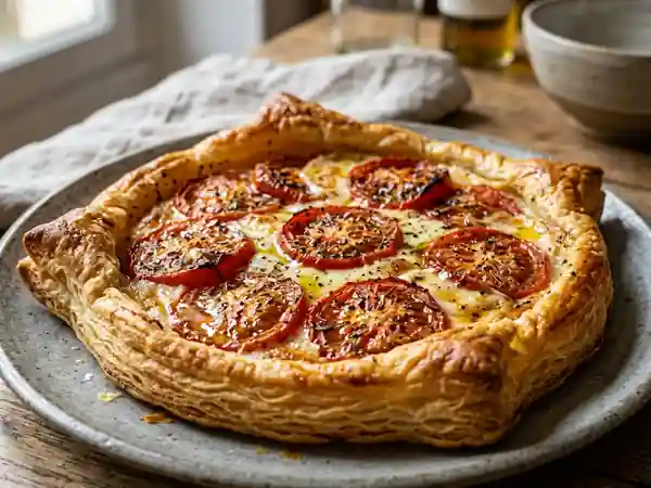 Feuilleté chèvre-tomate croustillant au miel - Photo de présentation