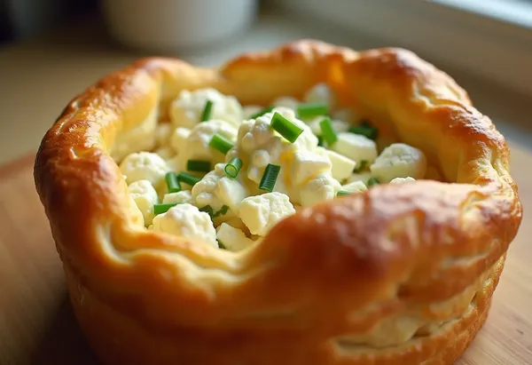 Feuilleté fondant au roquefort et ciboulette