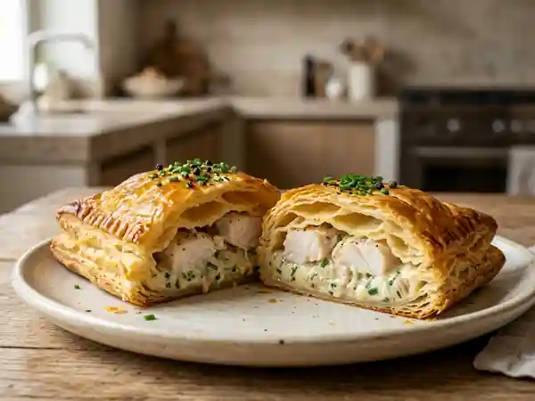 Feuilleté gourmand au flétan et aux herbes fraîches - Photo de présentation